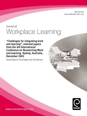 cover image of Journal of Workplace Learning, Volume 18, Issue 7 & 8